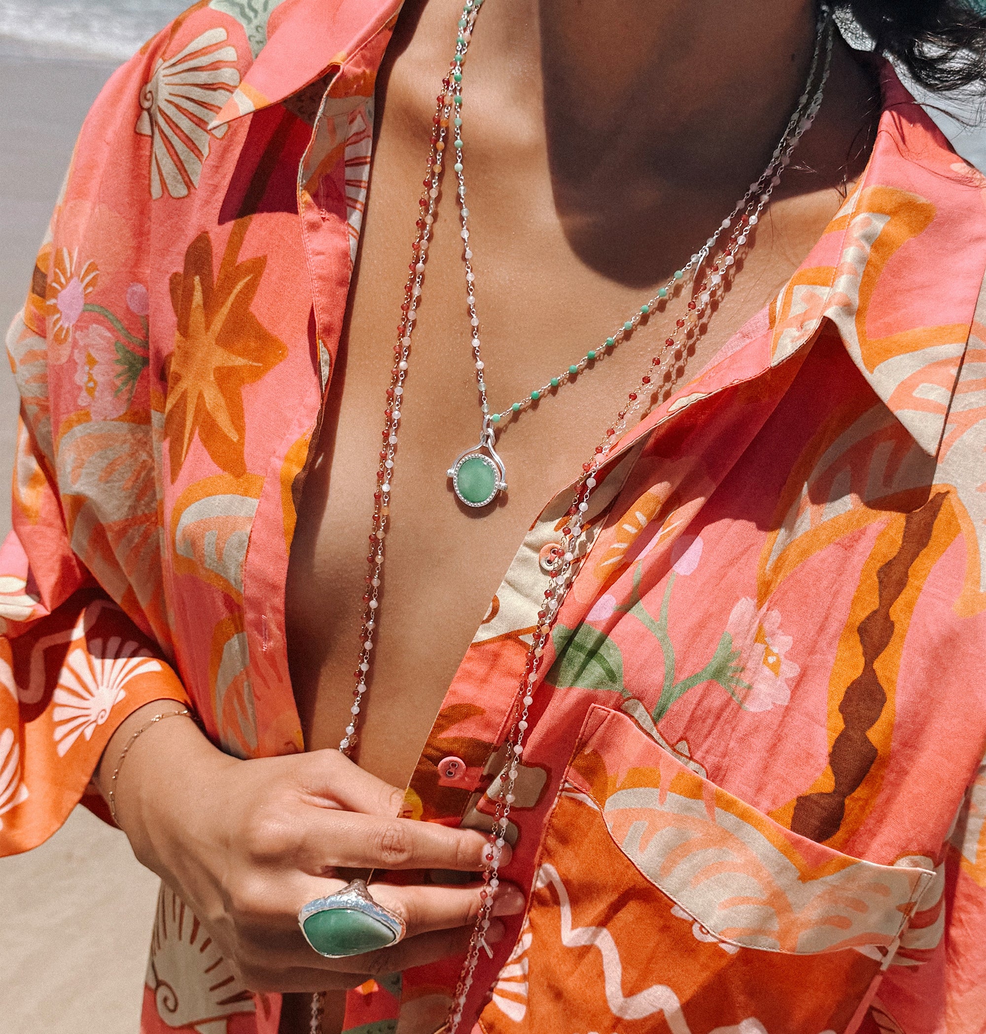 Atelier Long Beaded Chain Necklace - Image 3