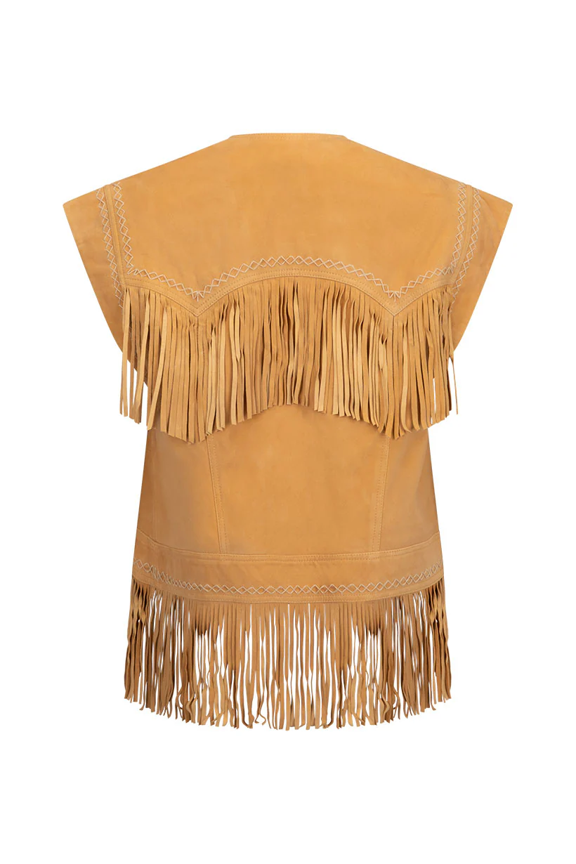 Fearless Heart Suede Fringe Vest - Image 5