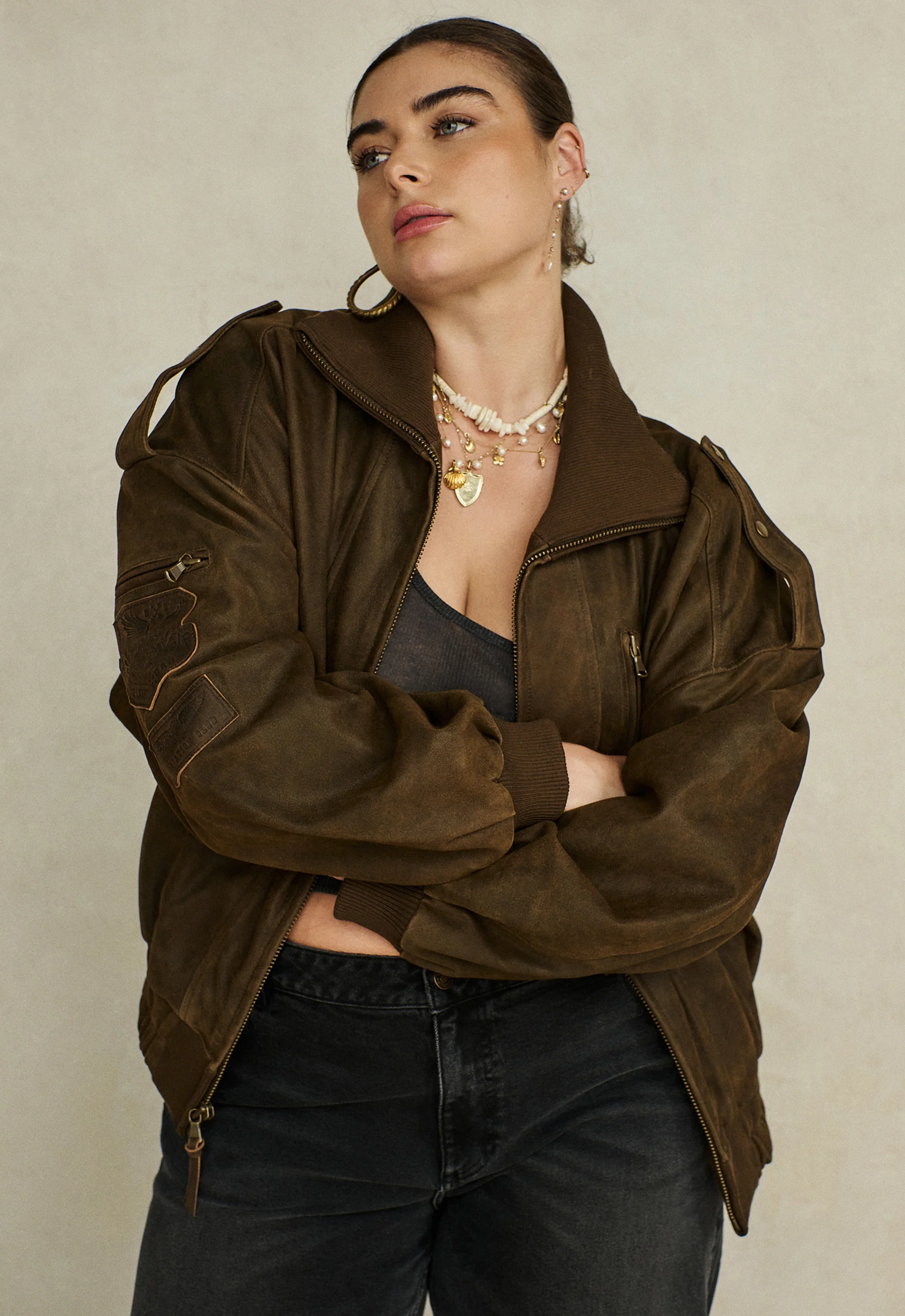 Fontaine Leather Bomber Jacket - Image 8
