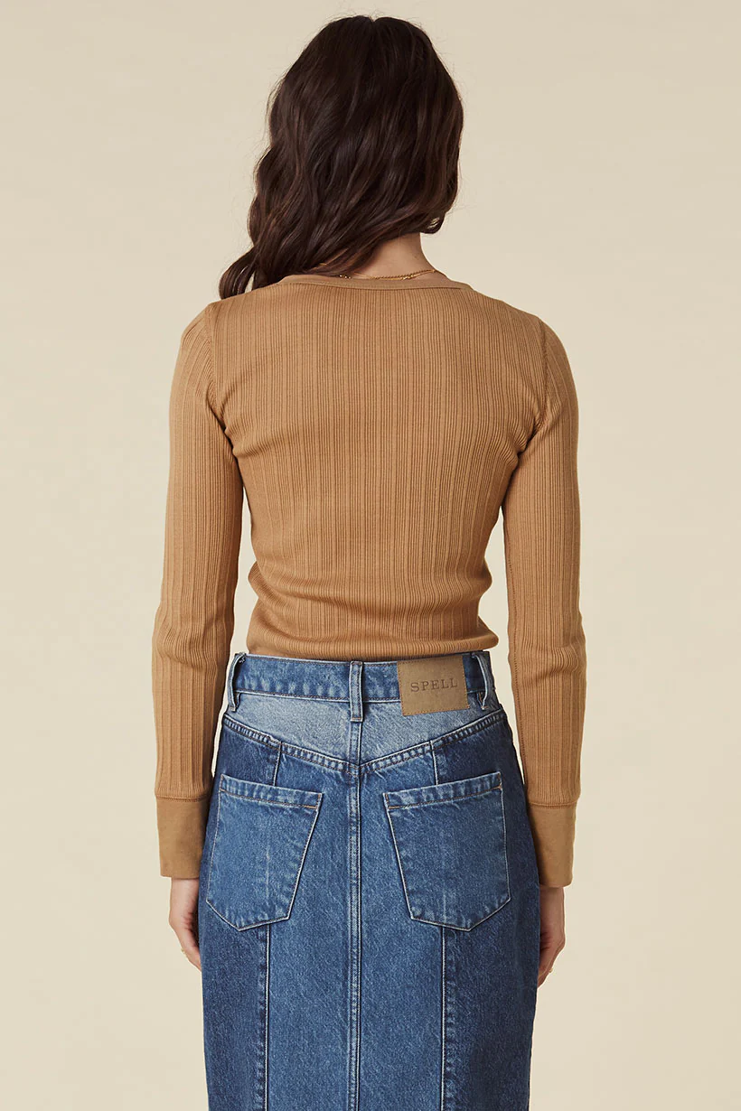 Stella Rib Henley Top - Image 4