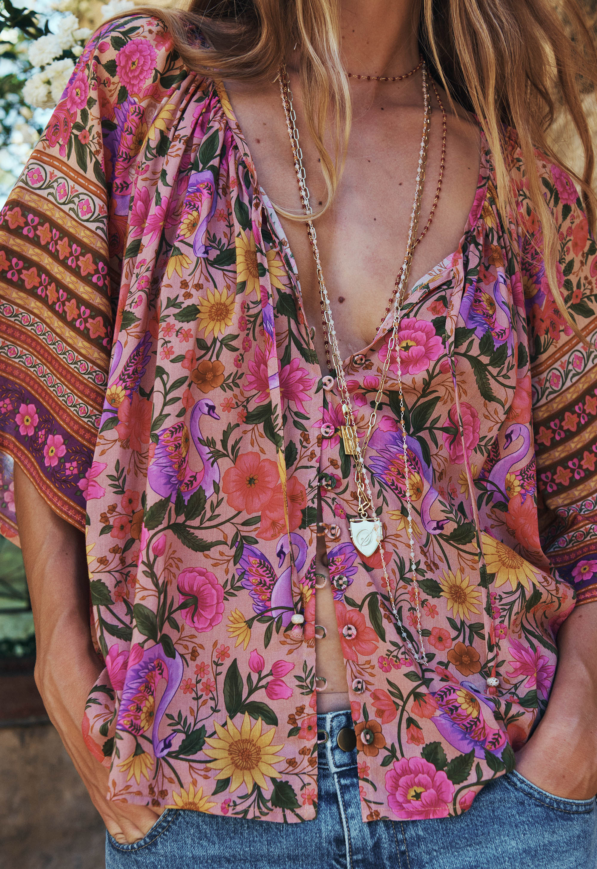 Swan Lake Short Sleeve Blouse - Image 4