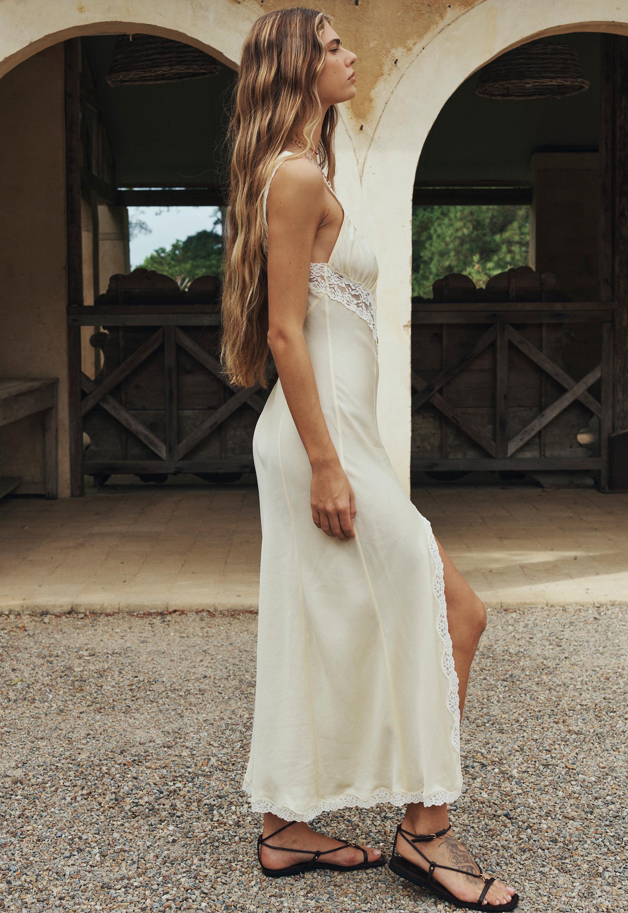 Vina Lace Slip Dress - Image 6